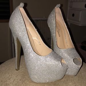 Platform high heels.